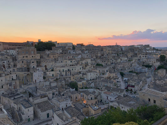 View of Matera at Sunset