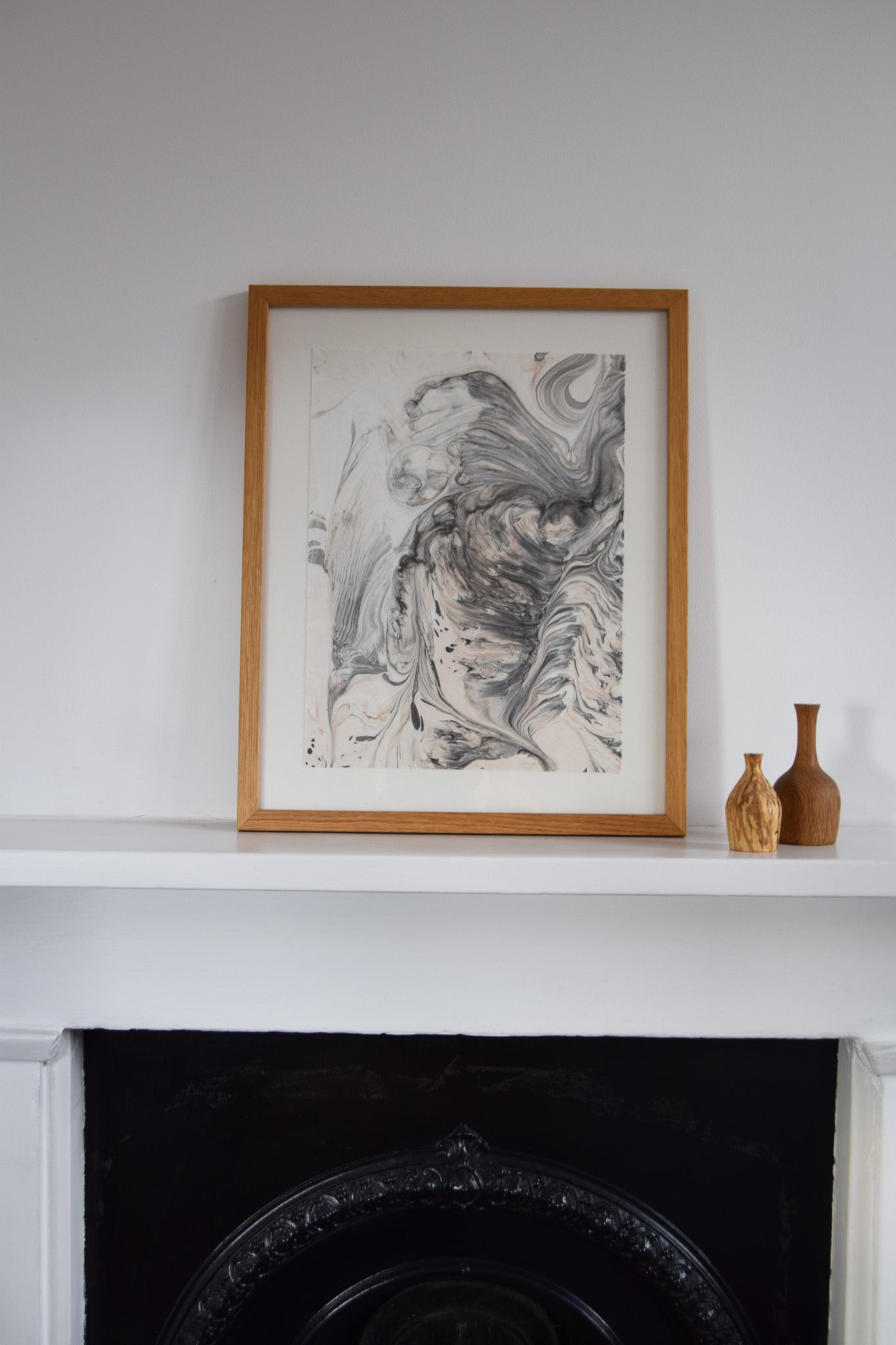 Hand-Marbled Textile Wall Art - Buoyance
