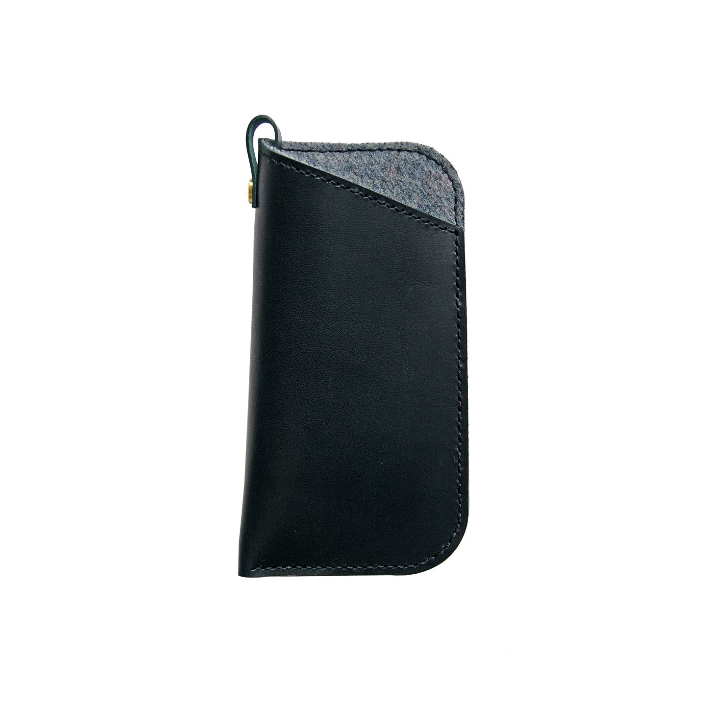 Leather Sunglasses Sleeve in Navy