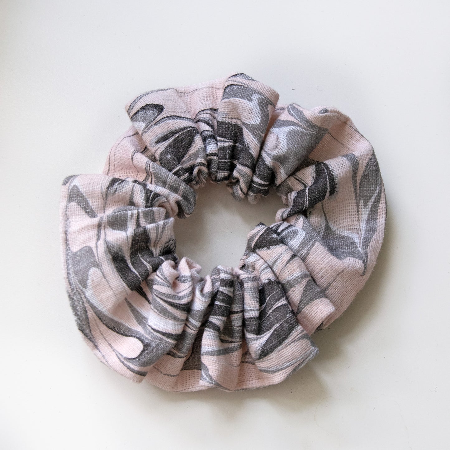 Marbled Linen Scrunchie