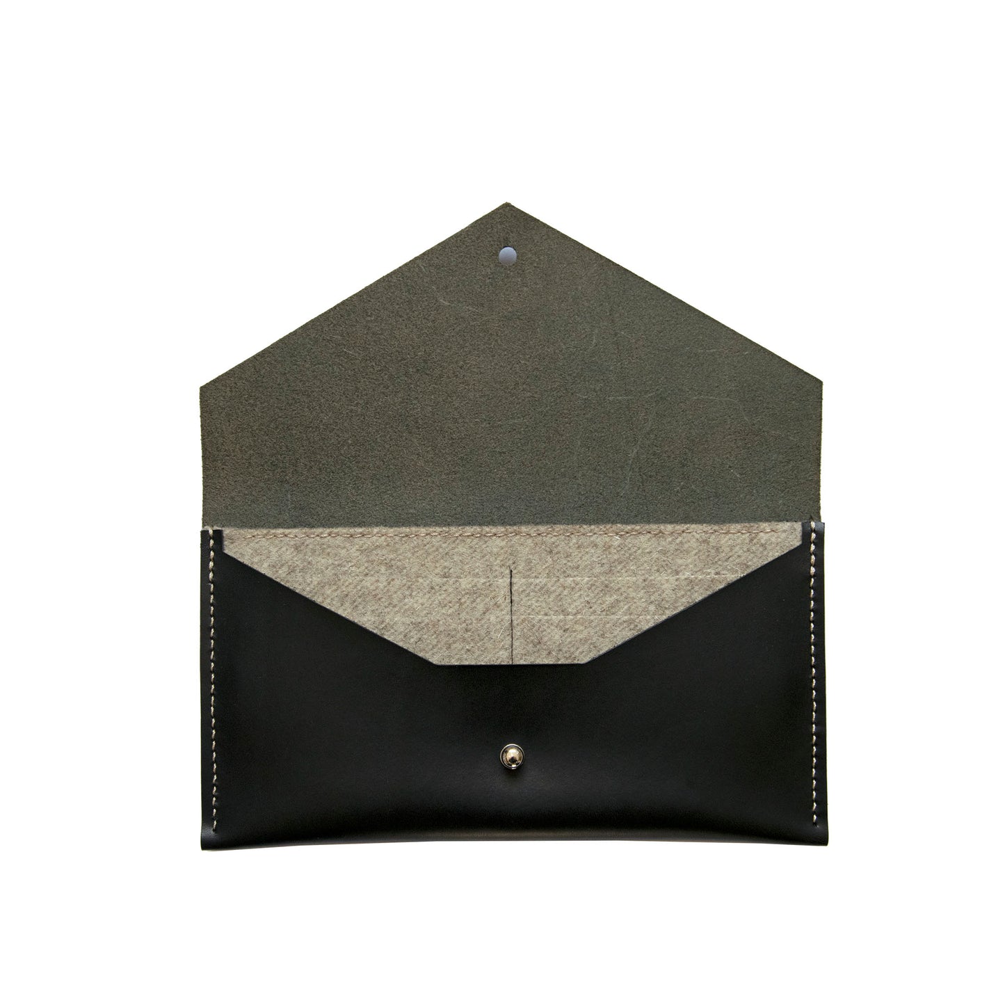 Clutch Wallet in Black & Sand