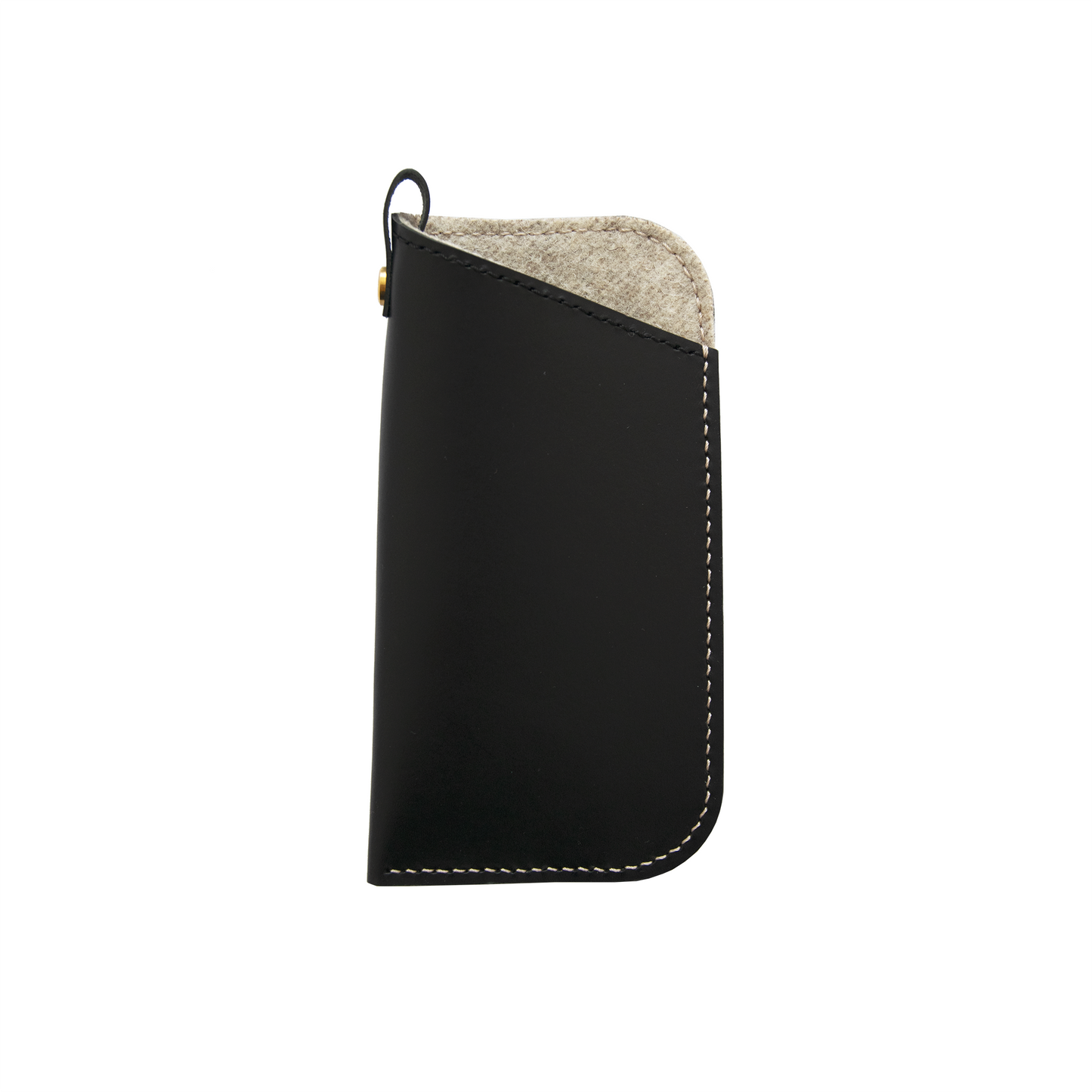 Leather Sunglasses Sleeve in Black