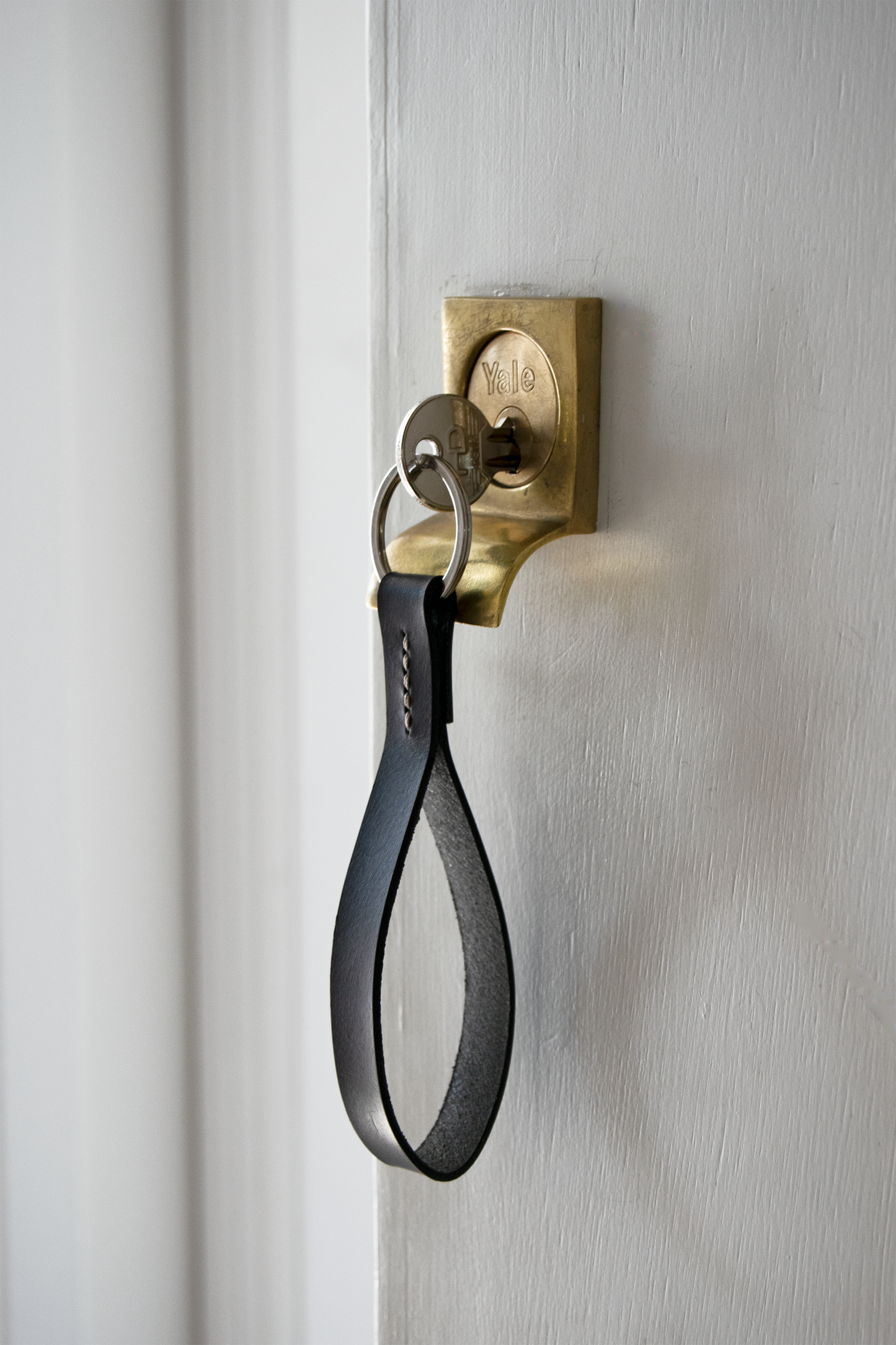 Leather Key Fob in Black