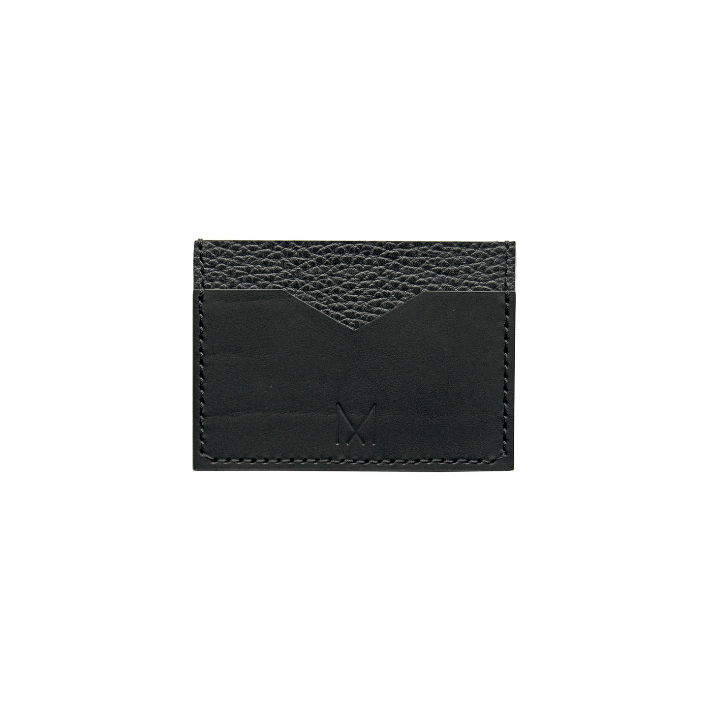 Slim Leather Card Holder in Midnight