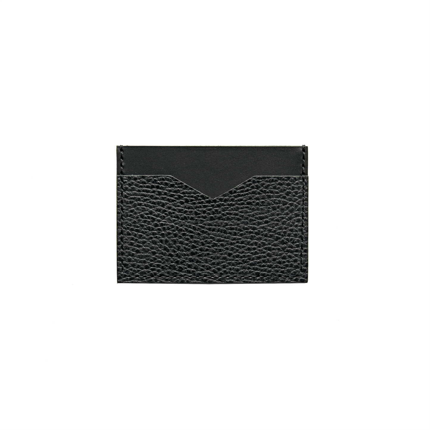 Slim Leather Card Holder in Midnight