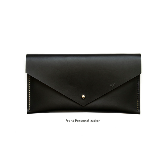 Clutch Wallet in Black & Sand