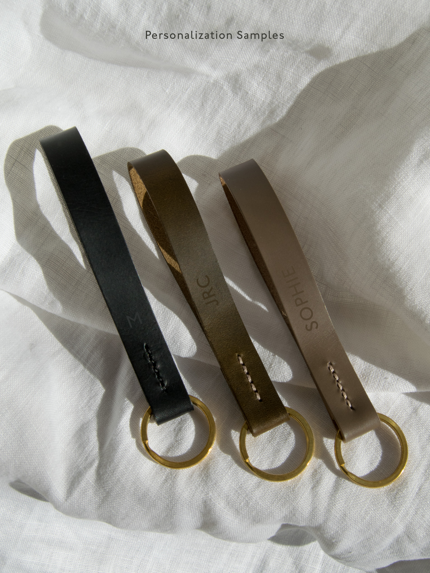 Leather Key Fob in Black