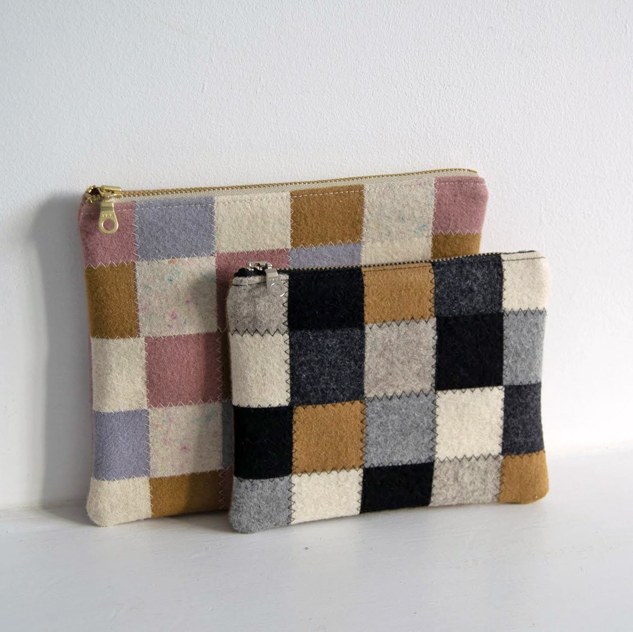 Wool Zipper Pouches