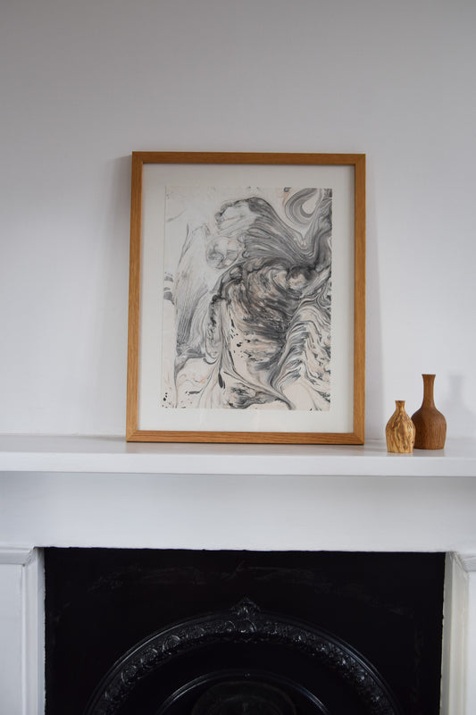 Hand-Marbled Textile Wall Art | Buoyance