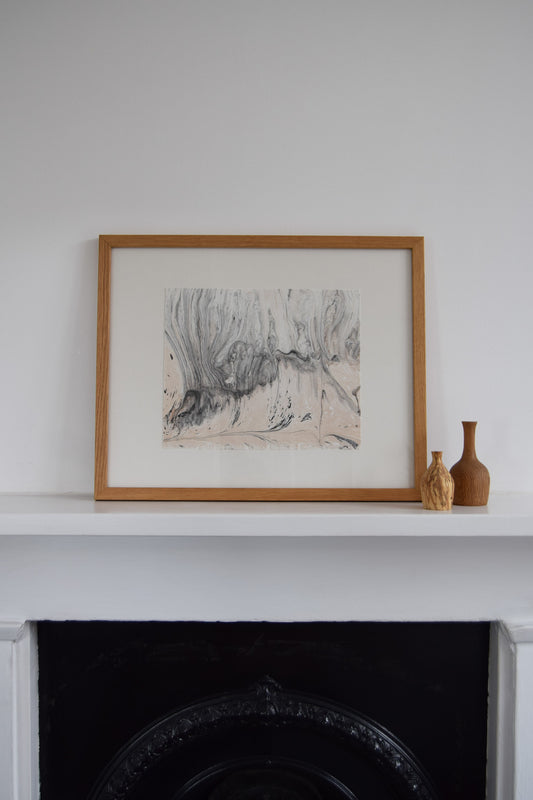 Hand-Marbled Textile Wall Art | Swell