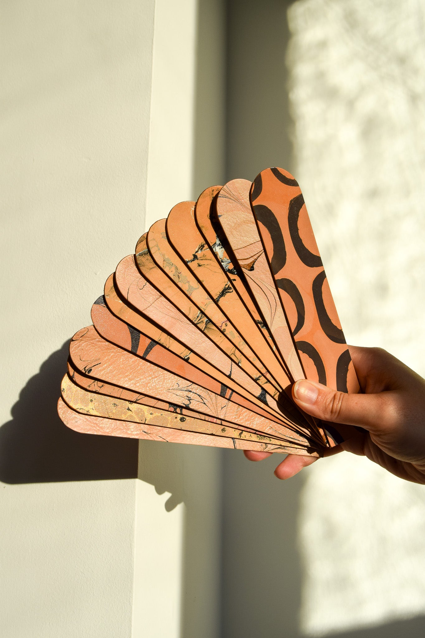 Marbled Leather Bookmarks