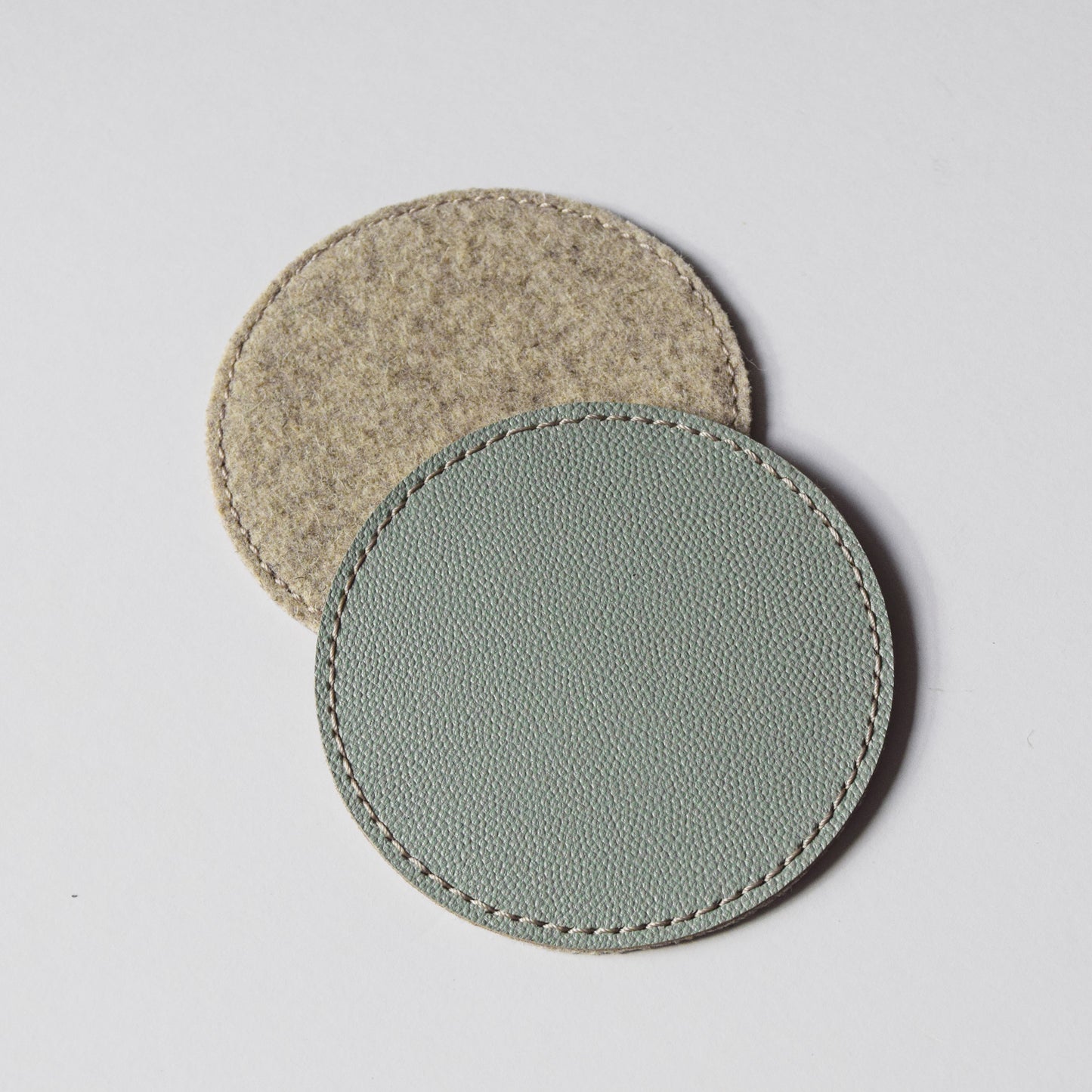 NEW Reversible Leather & Wool Coasters