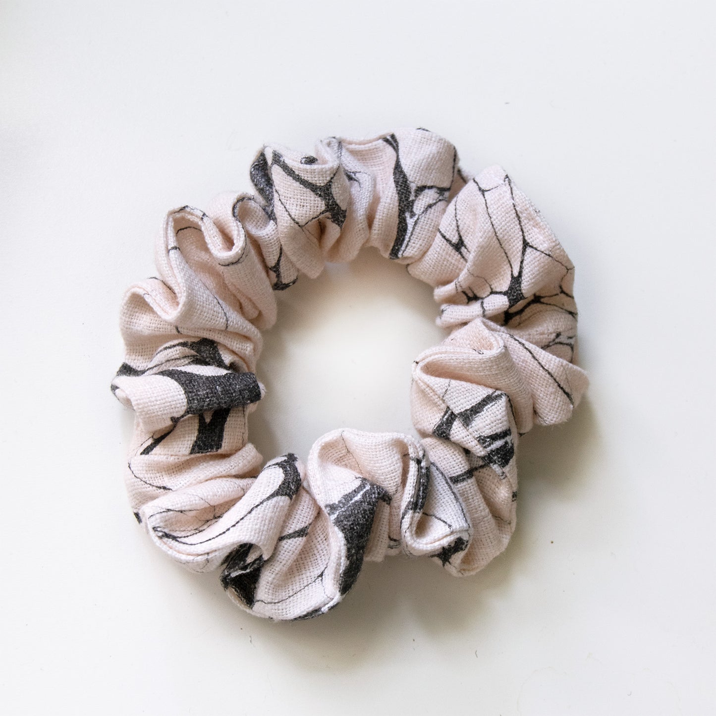 Marbled Linen Scrunchie