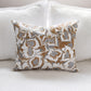 Hand-Marbled Cushion with Insert | Dusty Blue and Brown