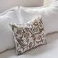 Hand-Marbled Cushion with Insert | Dusty Blue and Brown
