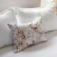 Hand-Marbled Cushion with Insert | Blush, Brown, Dusty Blue