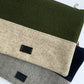 Hunter Green & Sand Wool Zip Pouch