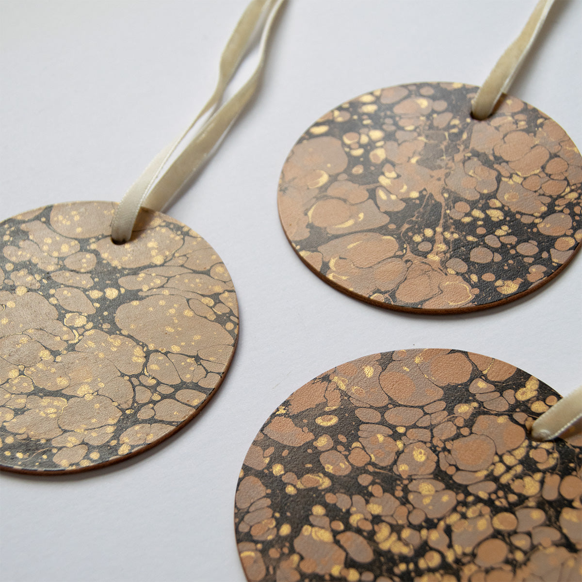 Marbled Christmas Ornaments