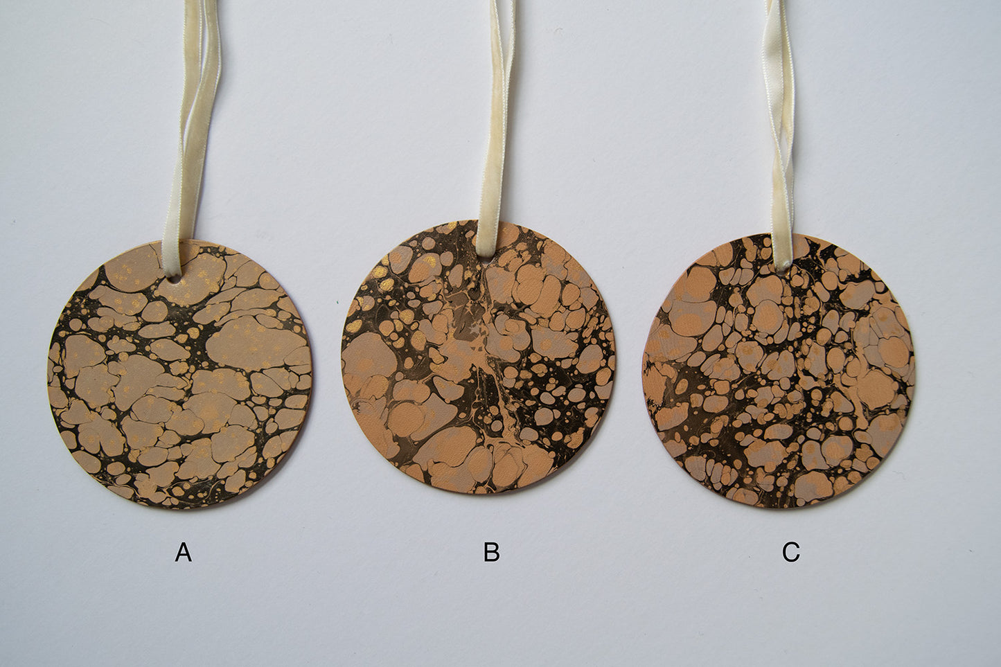 Marbled Christmas Ornaments