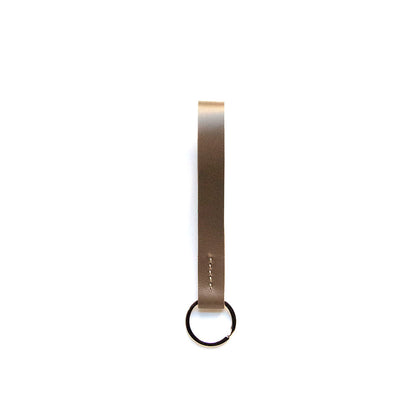 Leather Key Fob in Taupe