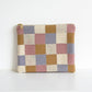 Checkered Wool Zip Pouch - Pastel
