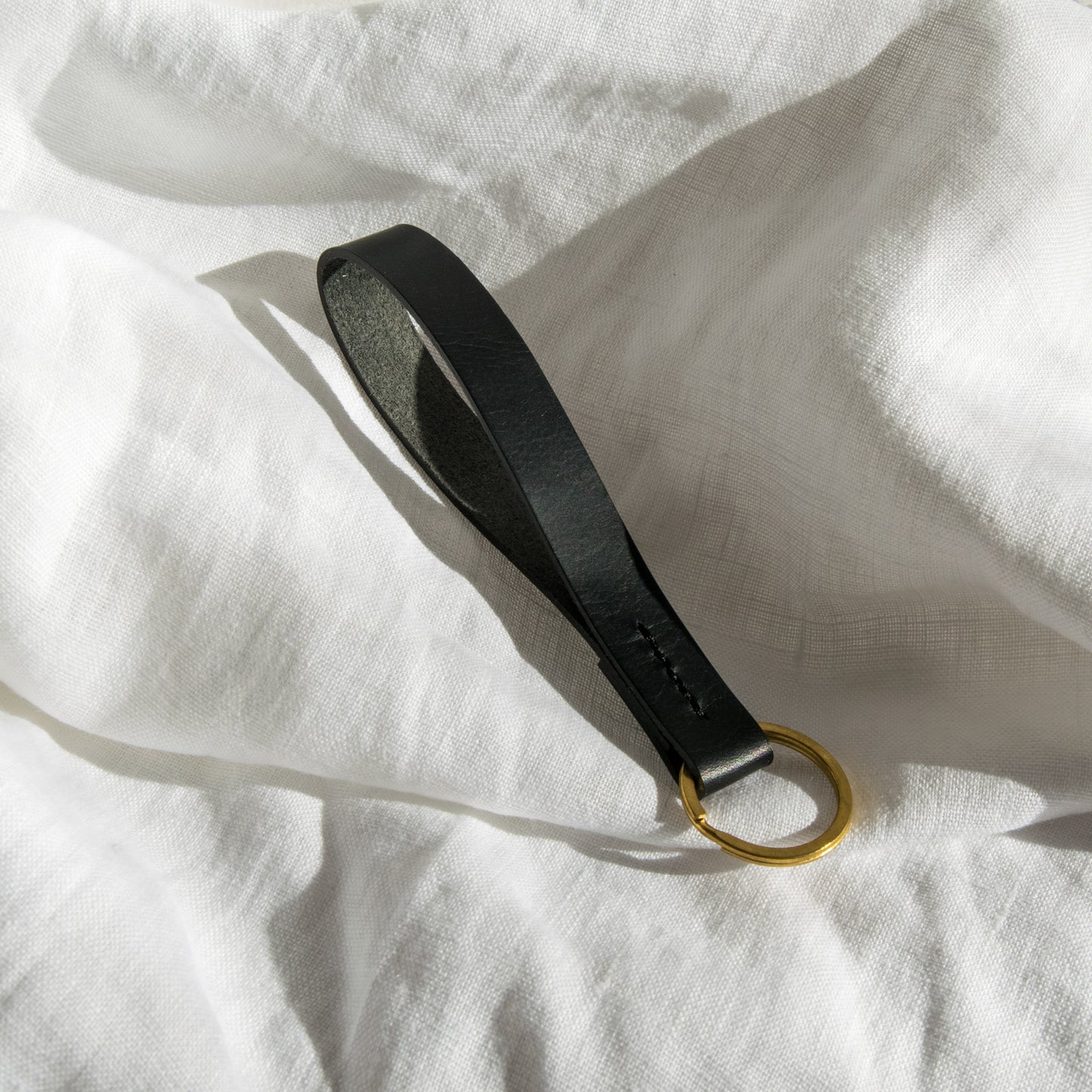 Leather Key Fob in Black
