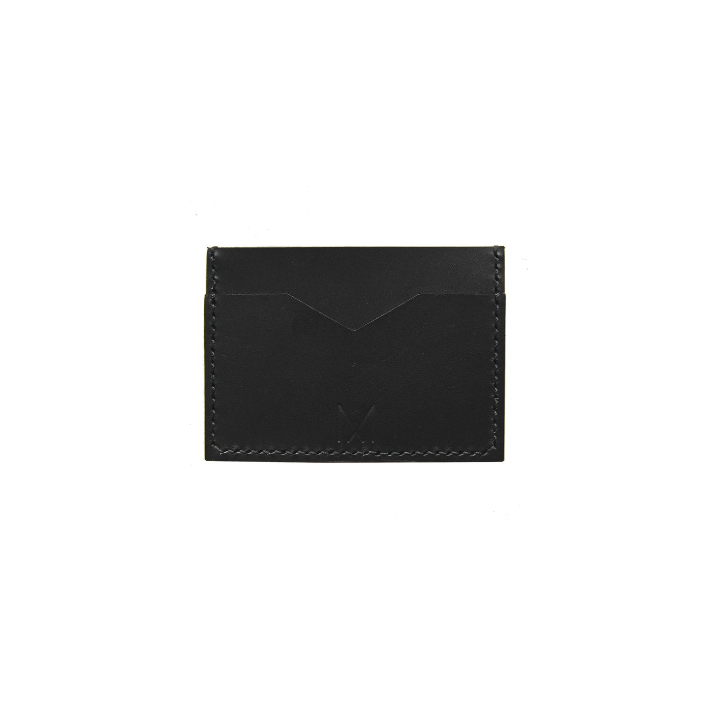 Slim Leather Card Holder in Black