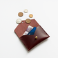 Envelope Leather Card Holder in Bordeaux