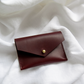 Envelope Leather Card Holder in Bordeaux