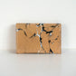 Marbled Leather Card Holder - Navy, Black & White