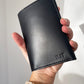 Leather Passport Holder in Navy