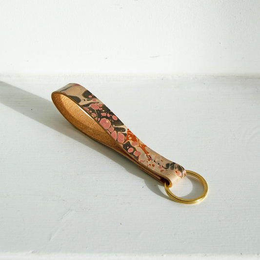 Marbled Leather Key Fob - Multi-Color