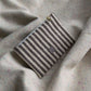 Small Wool Zip Pouch in Brown Stripe